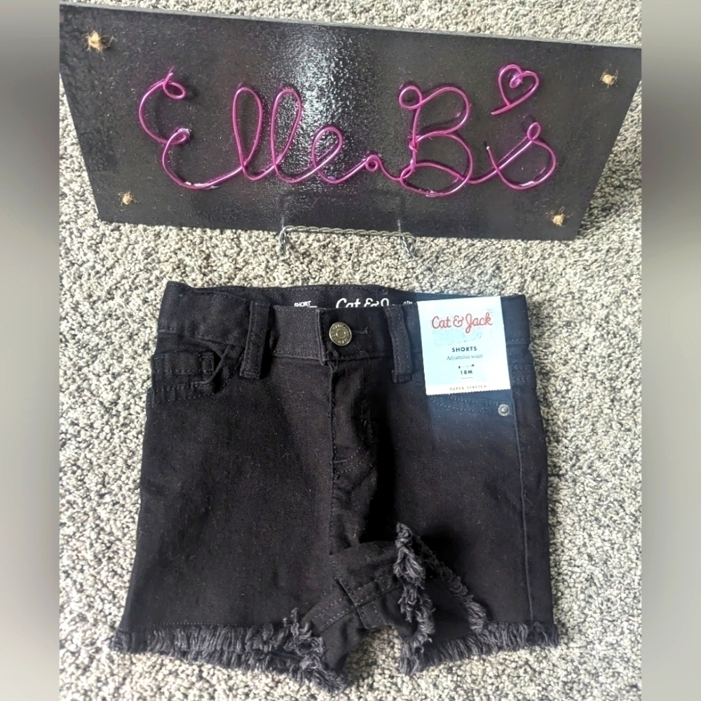 NWT Cat & Jack Baby Denim Shorts 18M